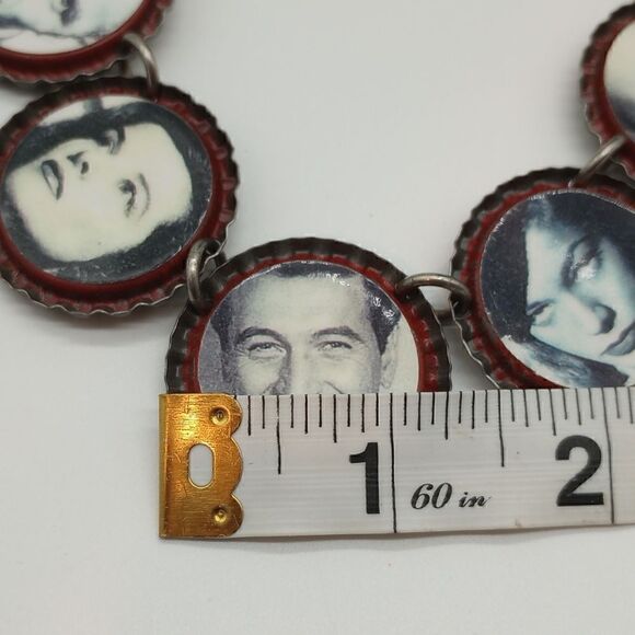 Original Unique Handmade Hollywood Movie Stars Bottle Cap Cork Silver Necklace - Picture 5 of 9